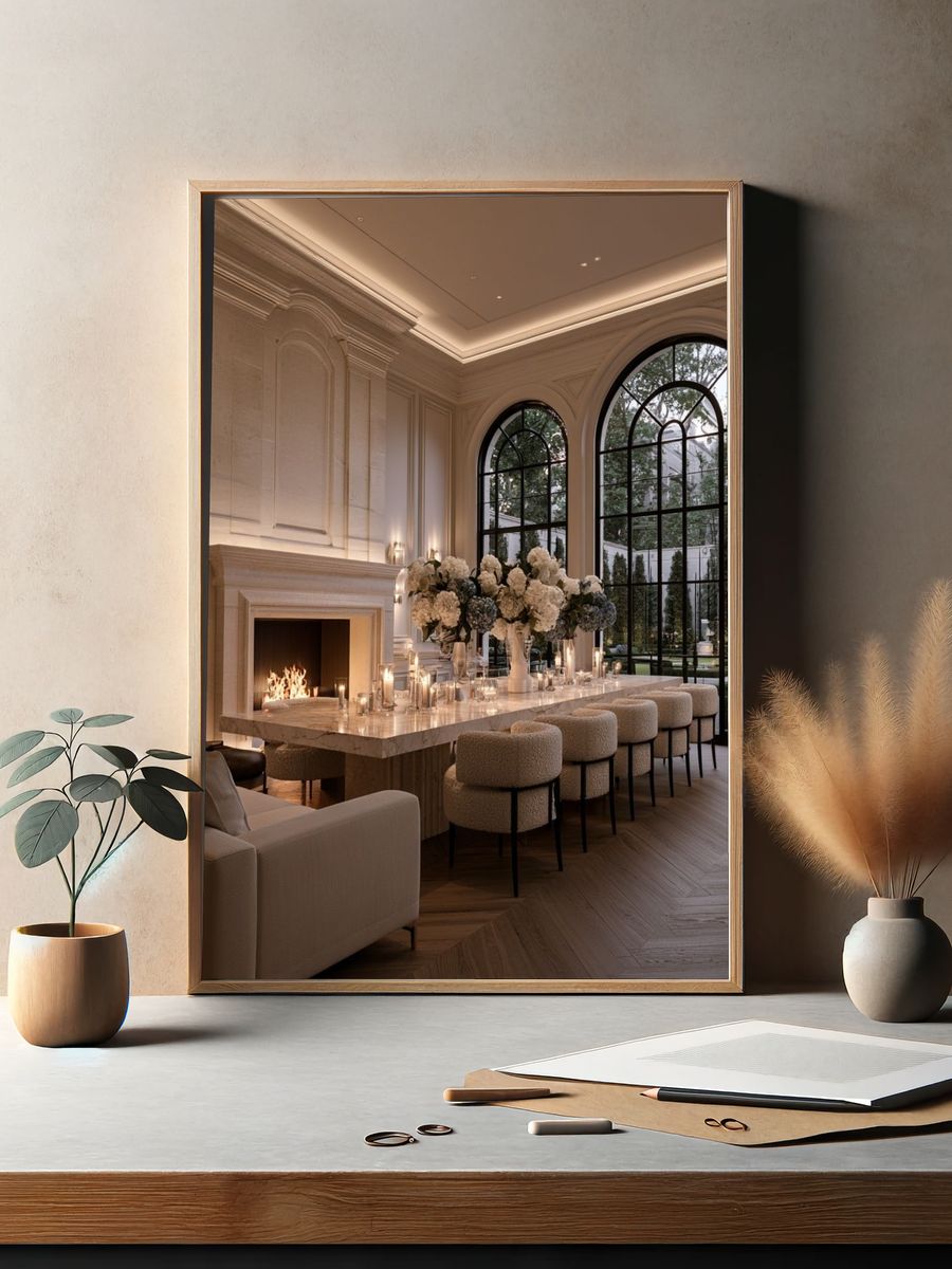 Luxury Dining Room Interior Photography Poster. — room view 2
