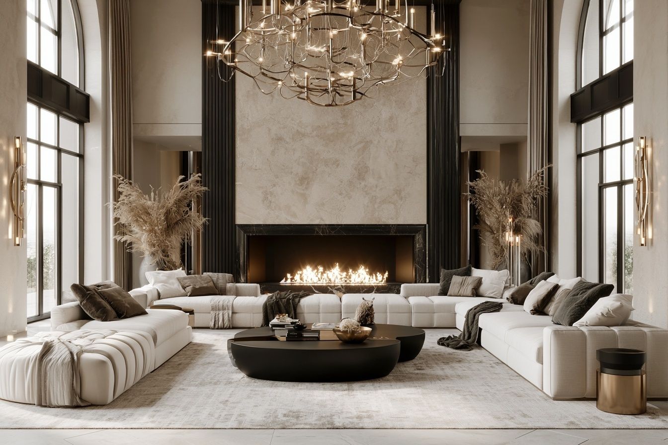 Luxury Modern Living Room Photography Poster. poster detail
