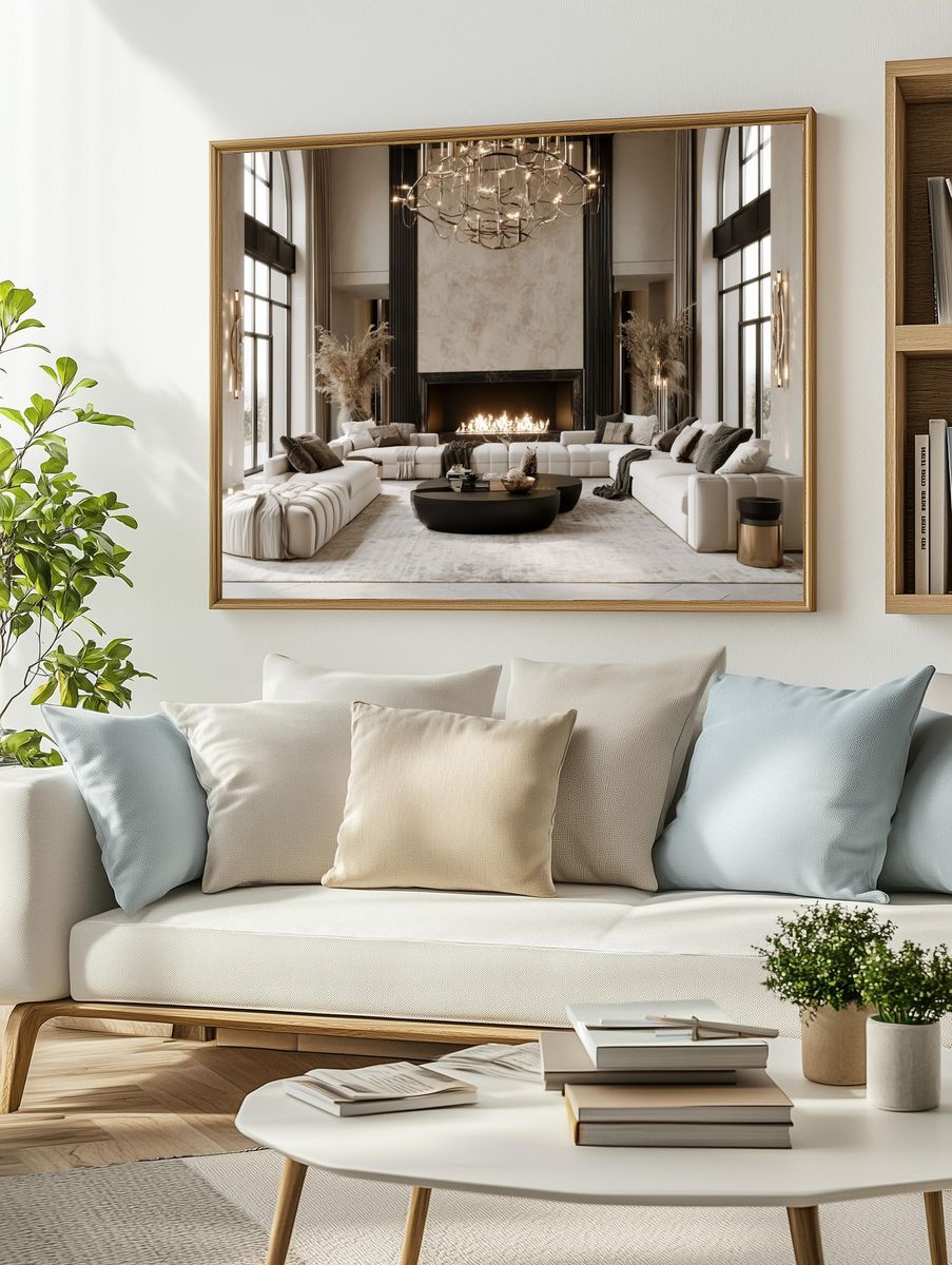 Luxury Modern Living Room Photography Poster. — room view 2