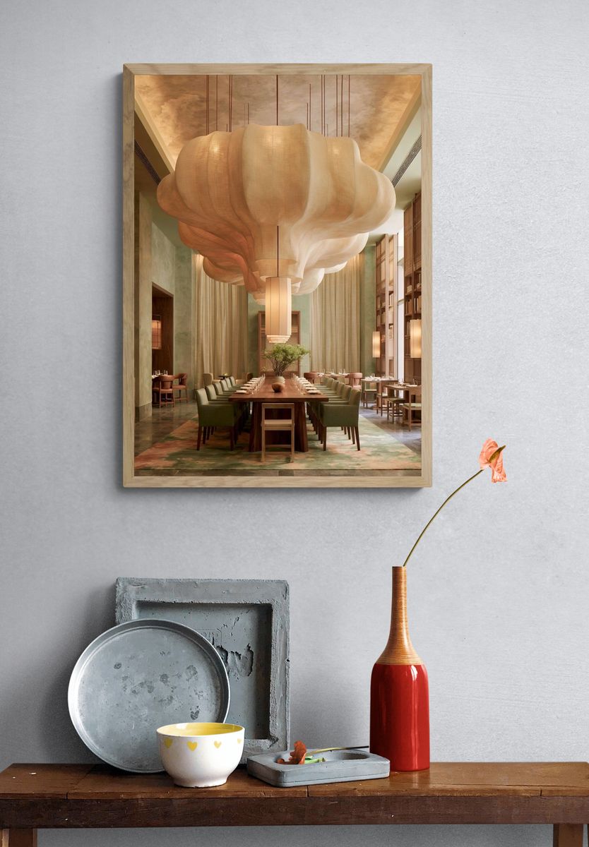 Luxury Dining Room Interior Photography Poster. — room view 3