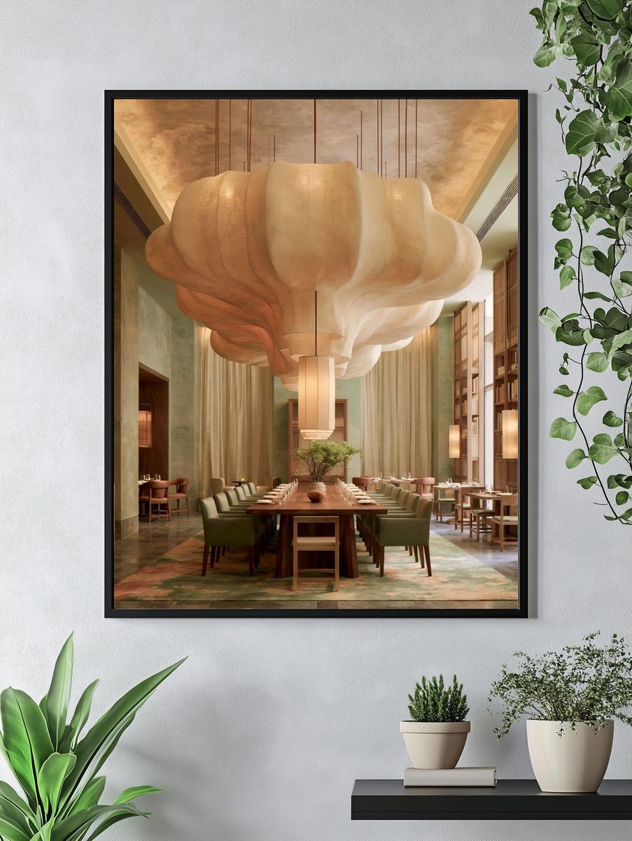 Luxury Dining Room Interior Photography Poster. — room view 4