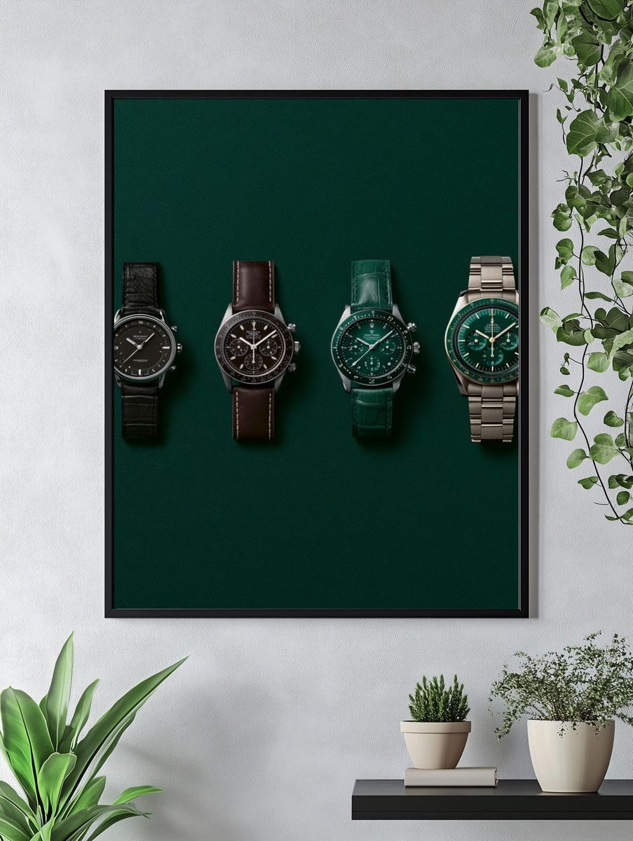 Luxury Watches Green Poster. — room view 4