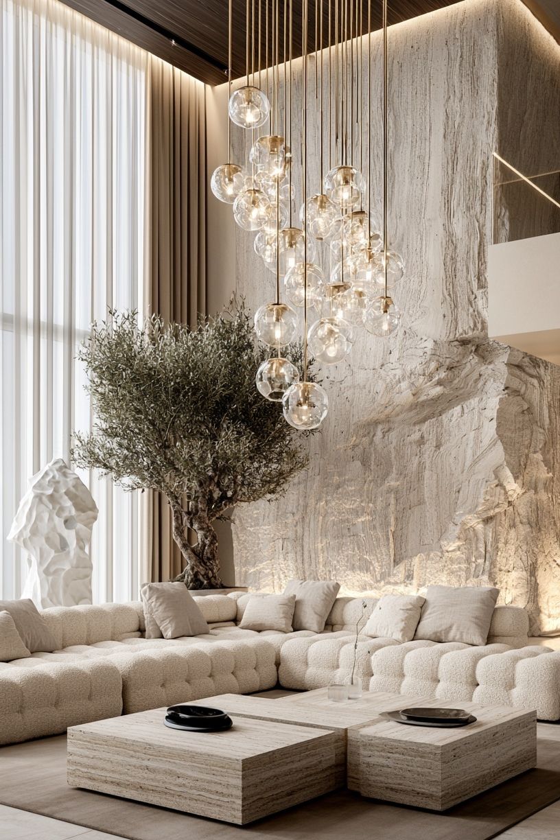Luxury Neutral Living Room Photography Poster. poster — photography art