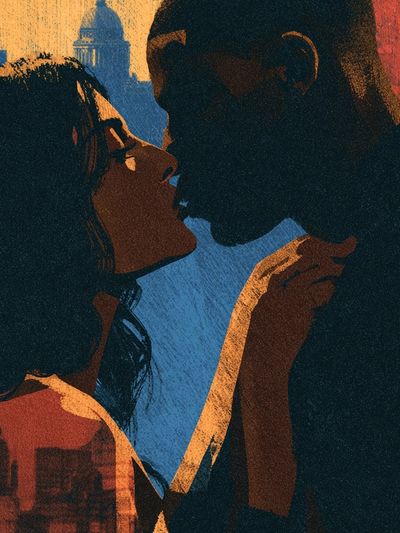 City Lovers Silhouette Poster. poster