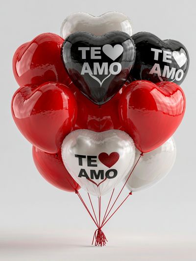 Te Amo Heart Balloons Poster. poster print