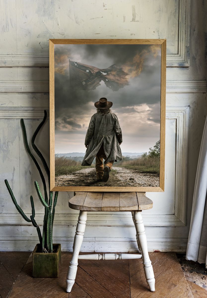 Lone Wanderer Storm Sky Poster. — room view 1