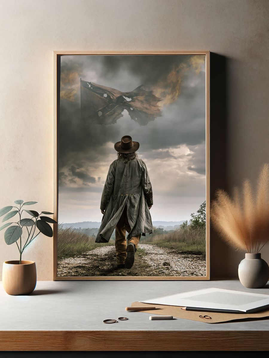 Lone Wanderer Storm Sky Poster. — room view 2