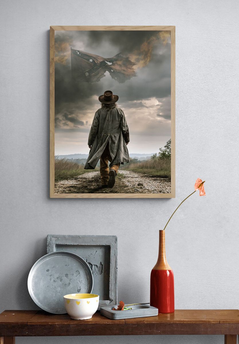 Lone Wanderer Storm Sky Poster. — room view 3