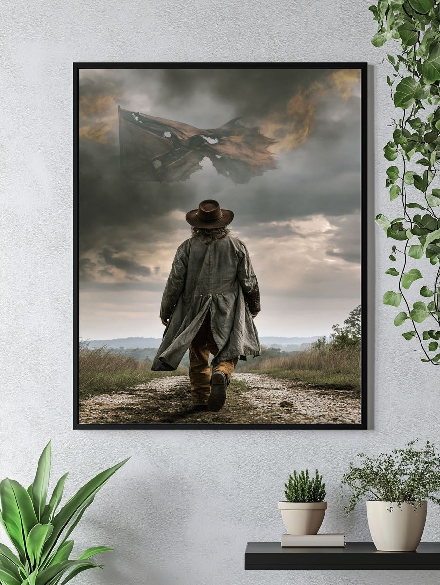 Lone Wanderer Storm Sky Poster. — room view 4