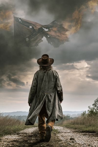 Lone Wanderer Storm Sky Poster. poster