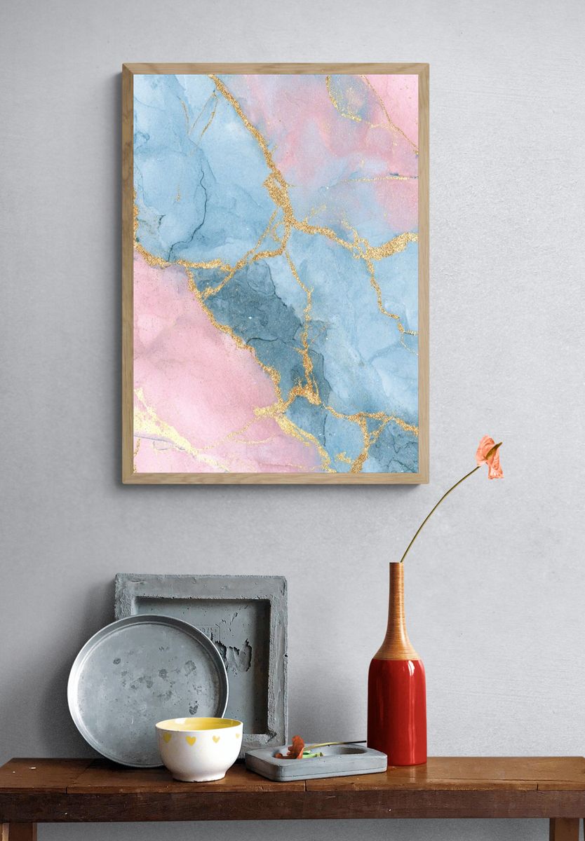 Marble Effect — Abstract Print. — room view 3