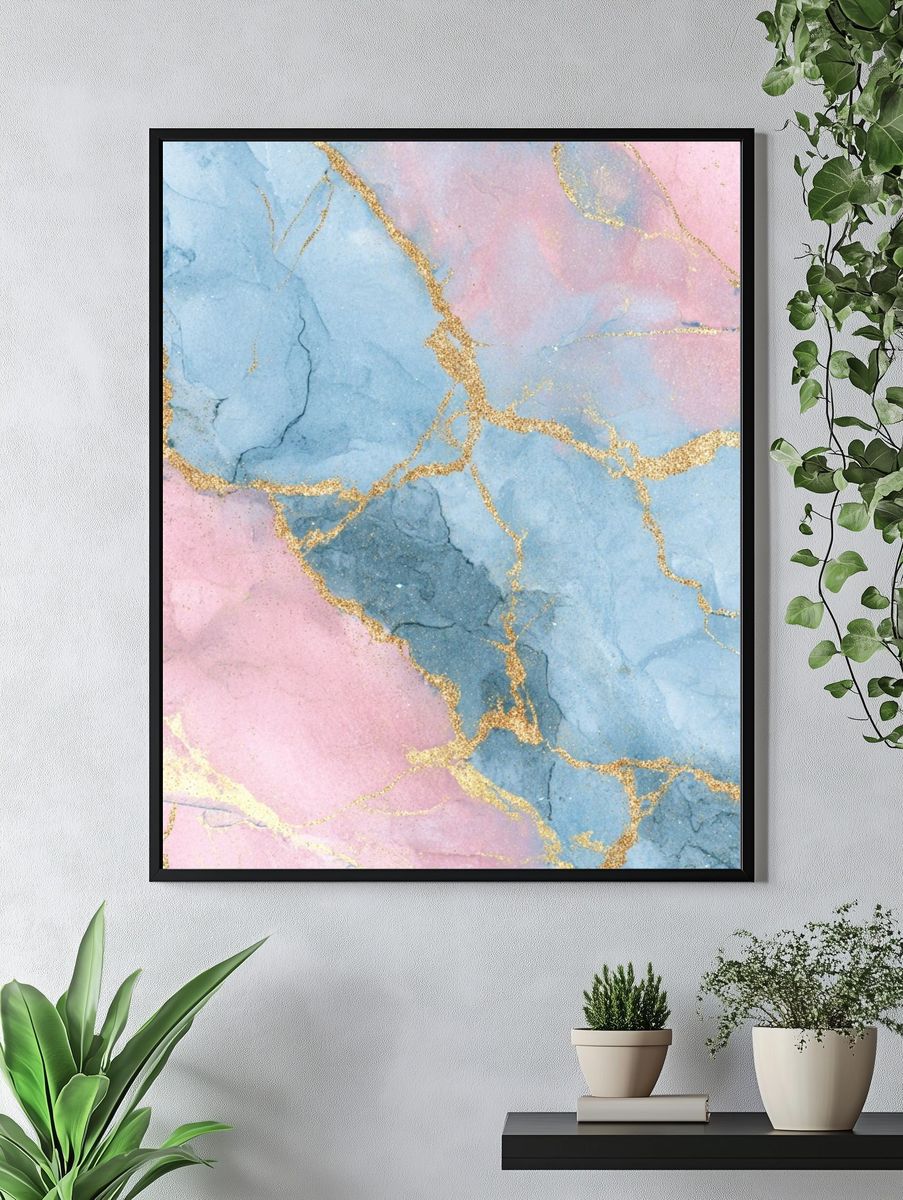 Marble Effect — Abstract Print. — room view 4