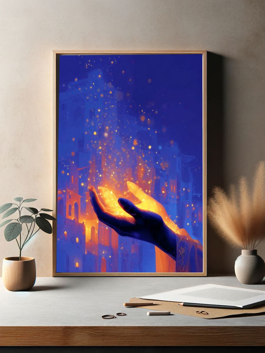 Magic Hands — Illustration Print. — room view 2