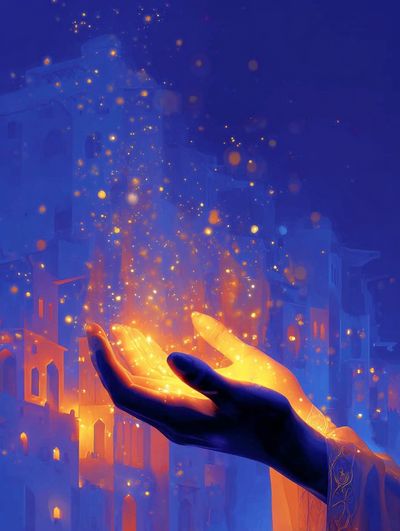Magic Hands — Illustration Print. poster print