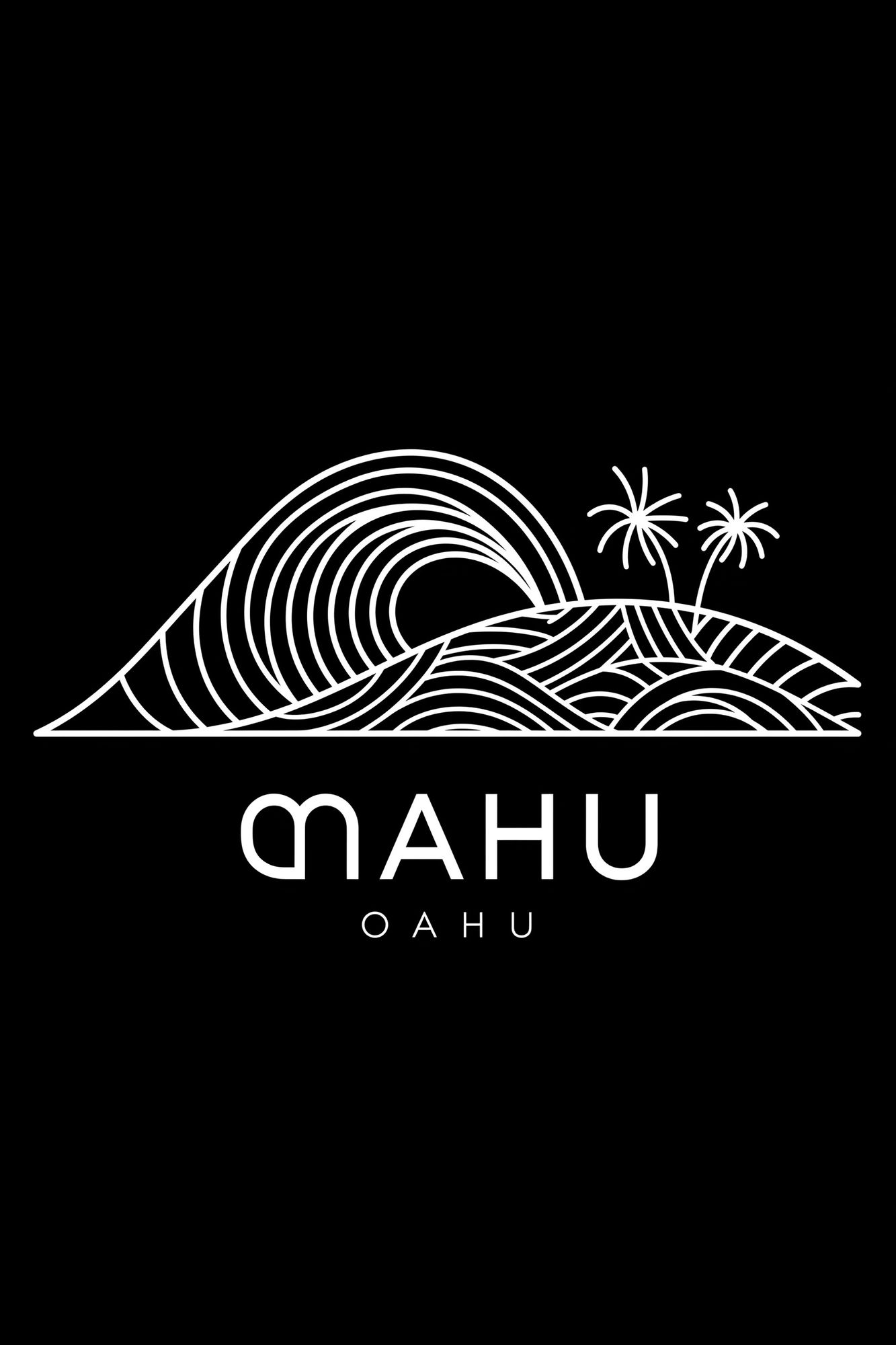 Mahu Oahu Line Art Print. poster detail