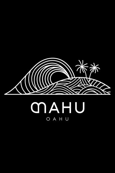 Mahu Oahu Line Art Print.