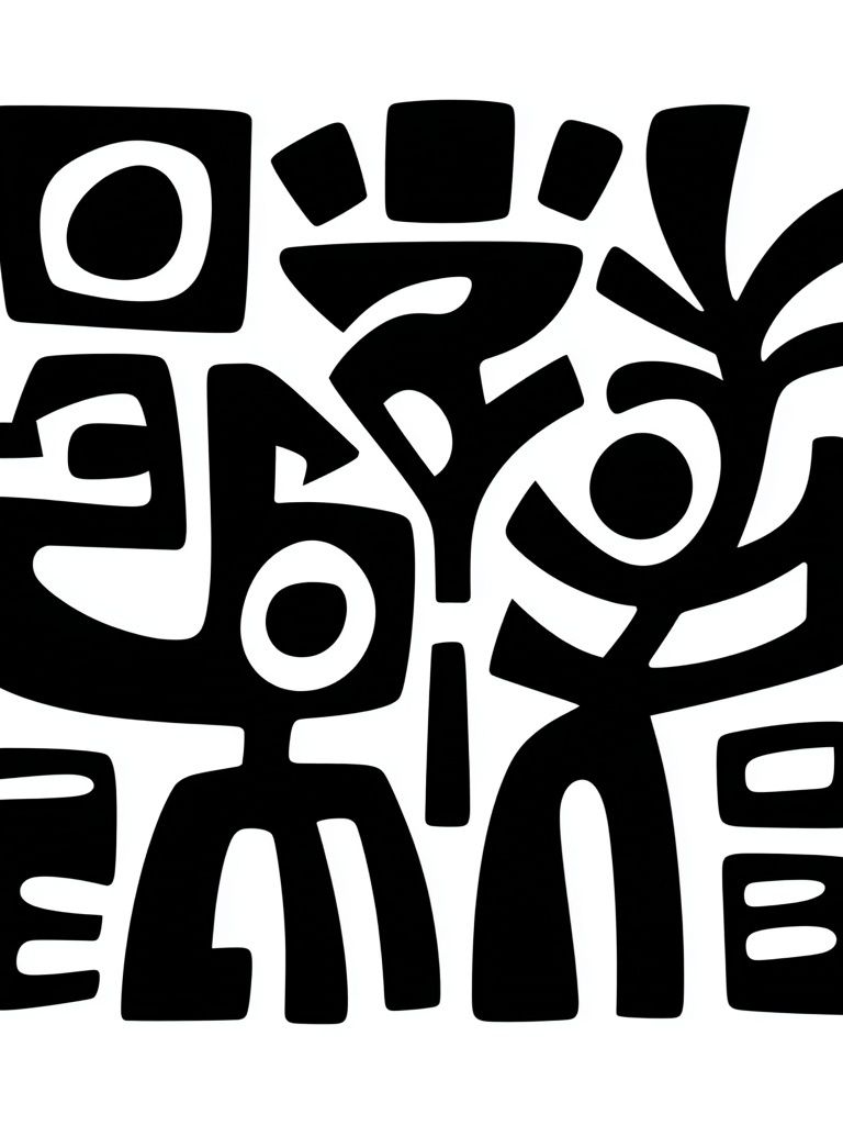 Abstract Figures — Minimalist Print. poster — minimalist art