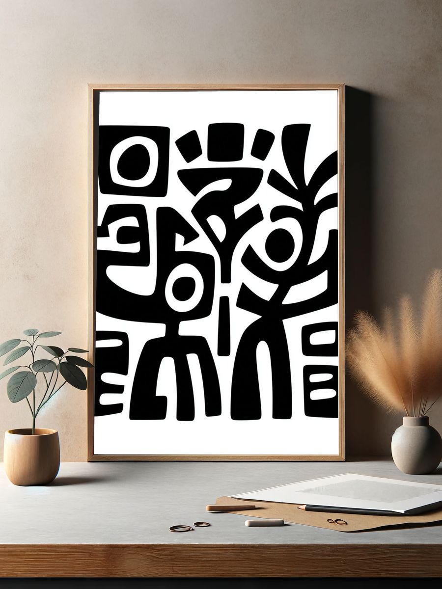 Abstract Figures — Minimalist Print. — room view 2