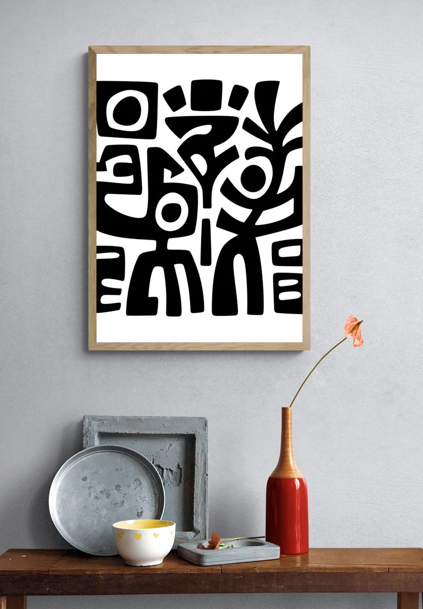 Abstract Figures — Minimalist Print. — room view 3