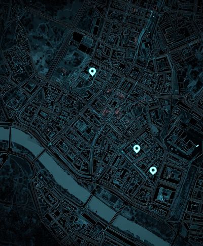 Neon City Map Poster. poster