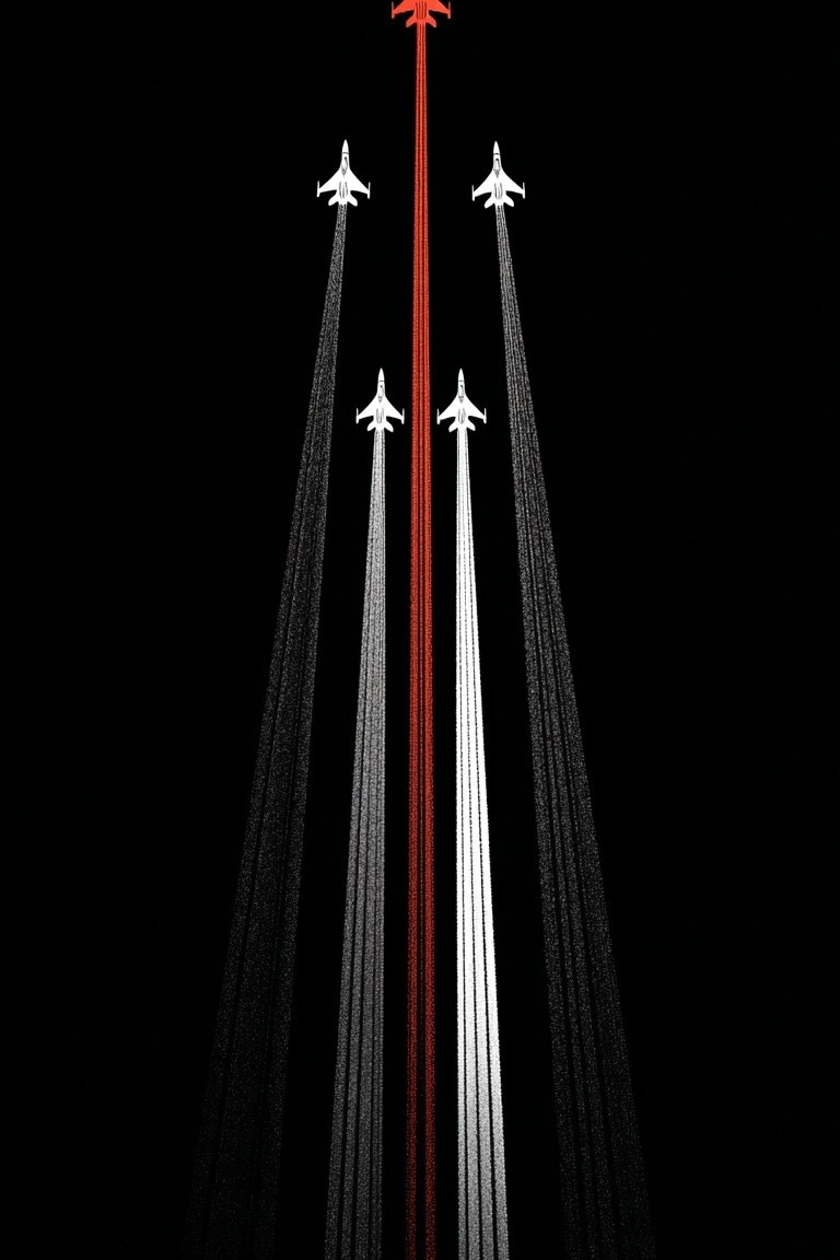 Airplanes in Formation — Minimalist Print. poster — minimalist art