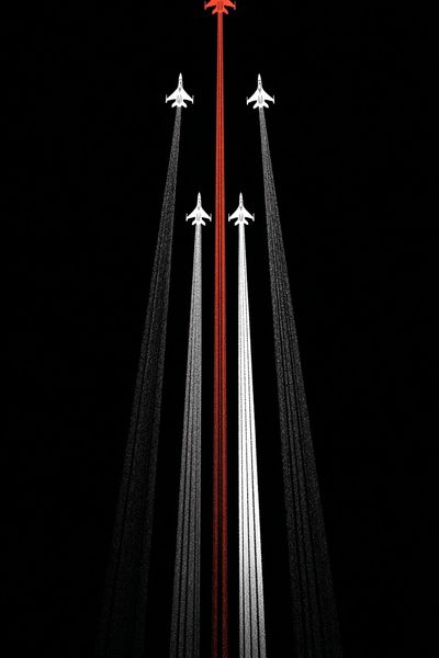 Airplanes in Formation — Minimalist Print