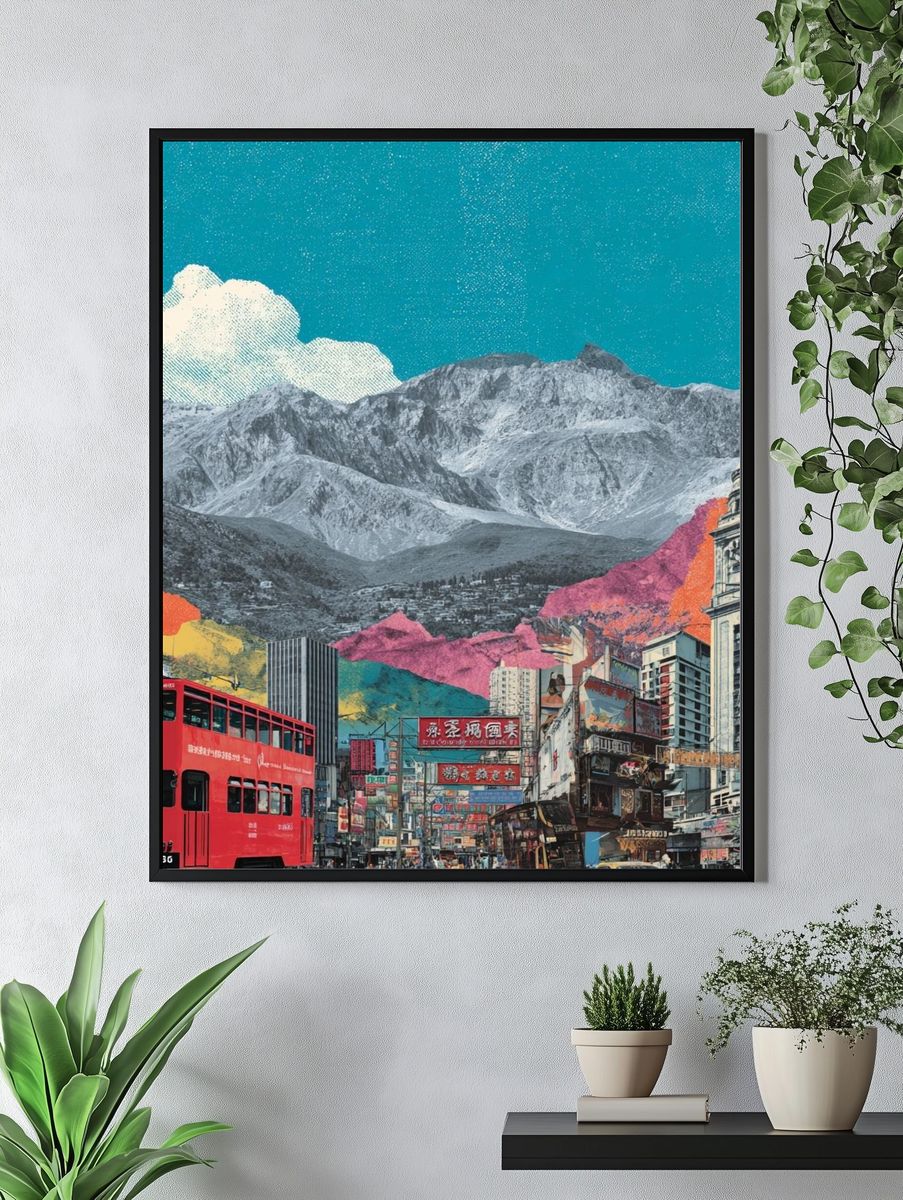 Hong Kong Collage Travel Poster. — room view 4