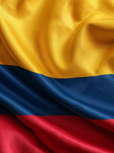 Colombian Flag Fabric Poster. poster
