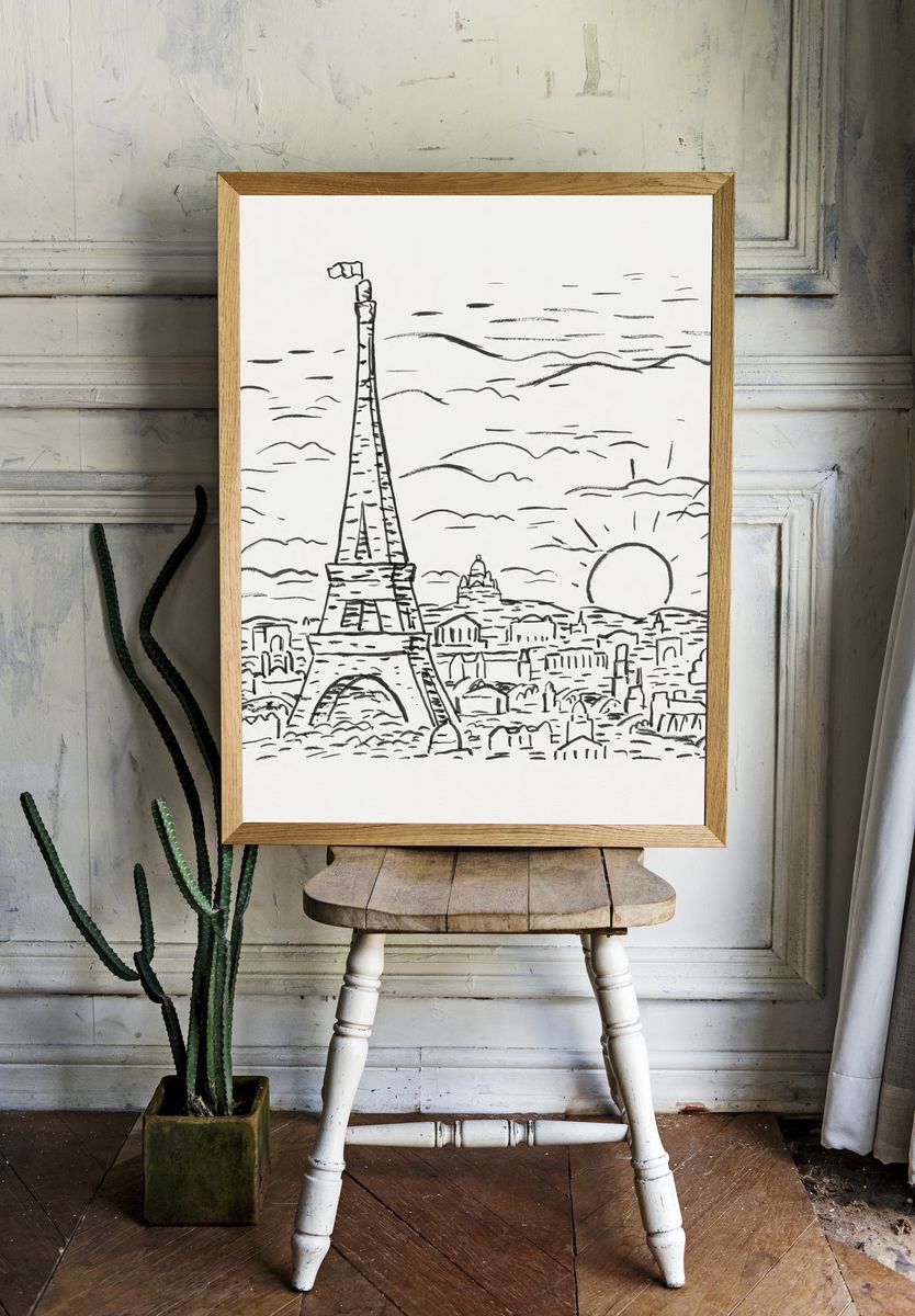 View of the Eiffel Tower in Paris (ca. 1891–1941). — room view 1