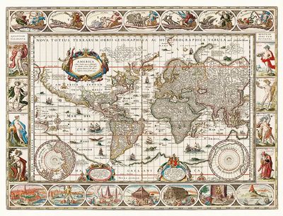 Nova totius terrarum orbis geographica. poster