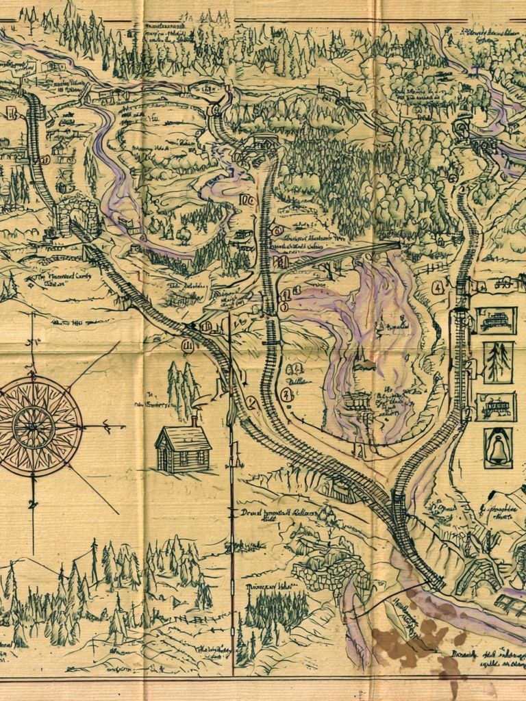 Fantasy Map Vintage Print. poster — maps-travel art