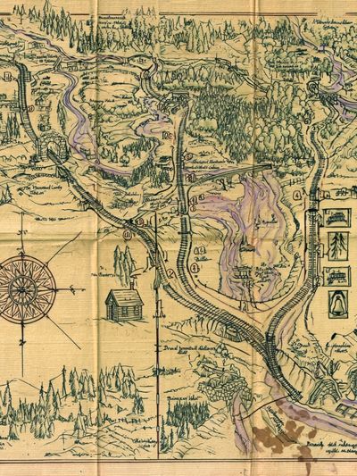 Fantasy Map Vintage Print. poster