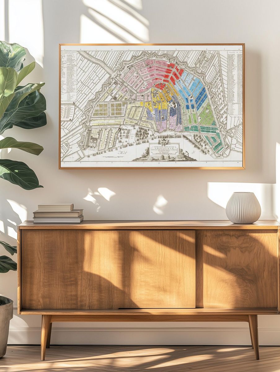 Plattegrond van Amsterdam met verdeling. — room view 3