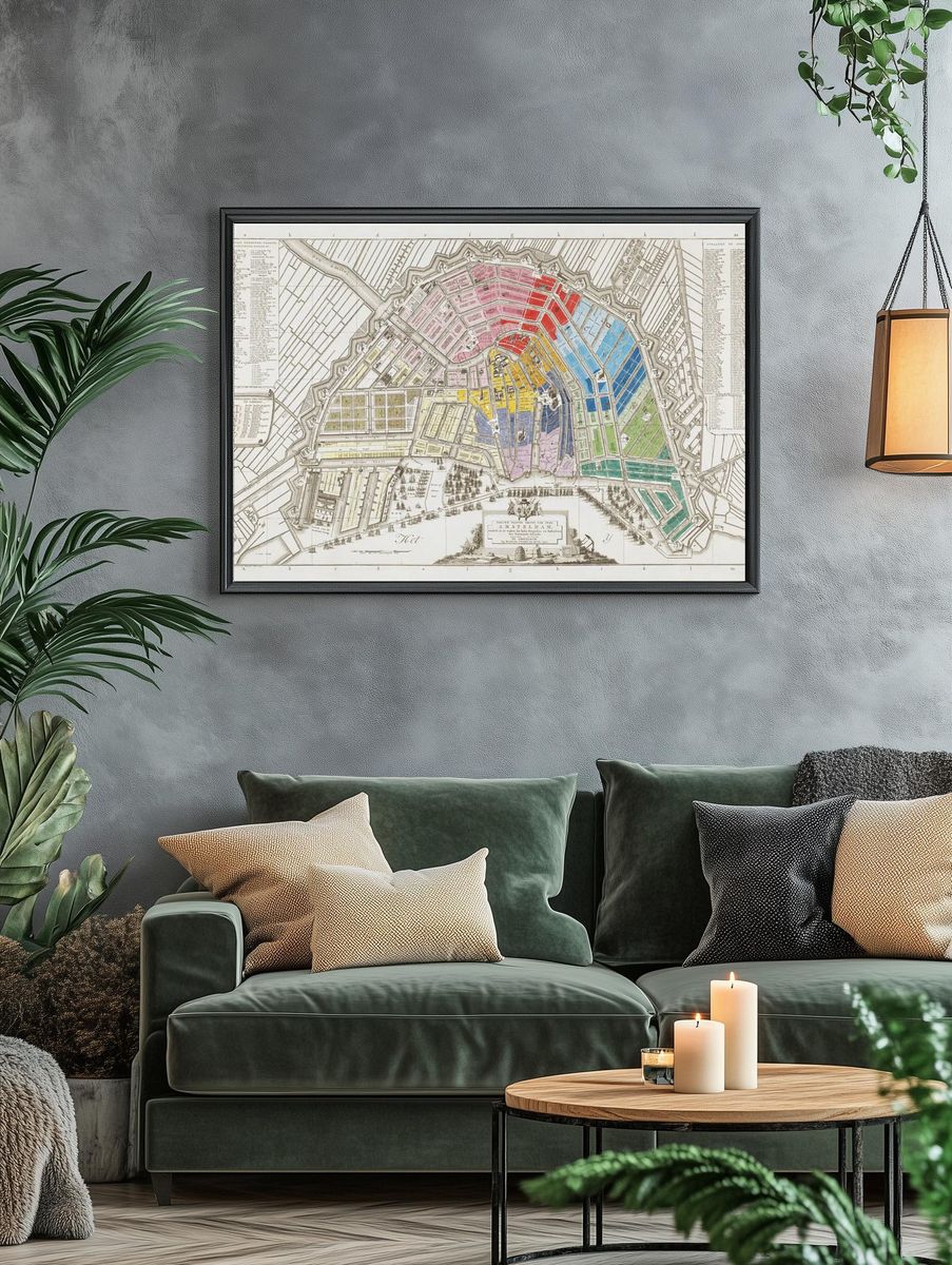 Plattegrond van Amsterdam met verdeling. — room view 4