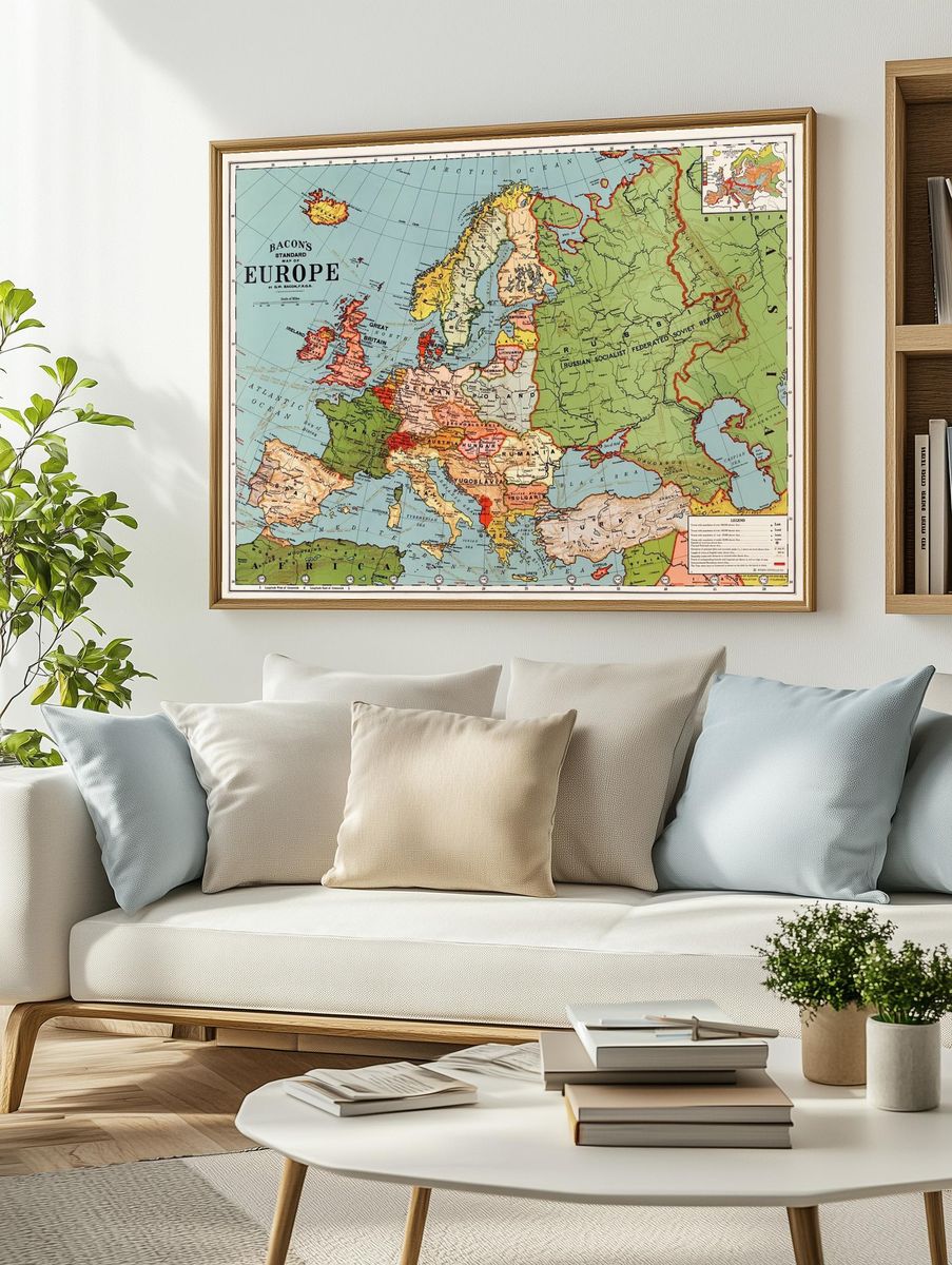 Bacon's standard map Europe George. — room view 2