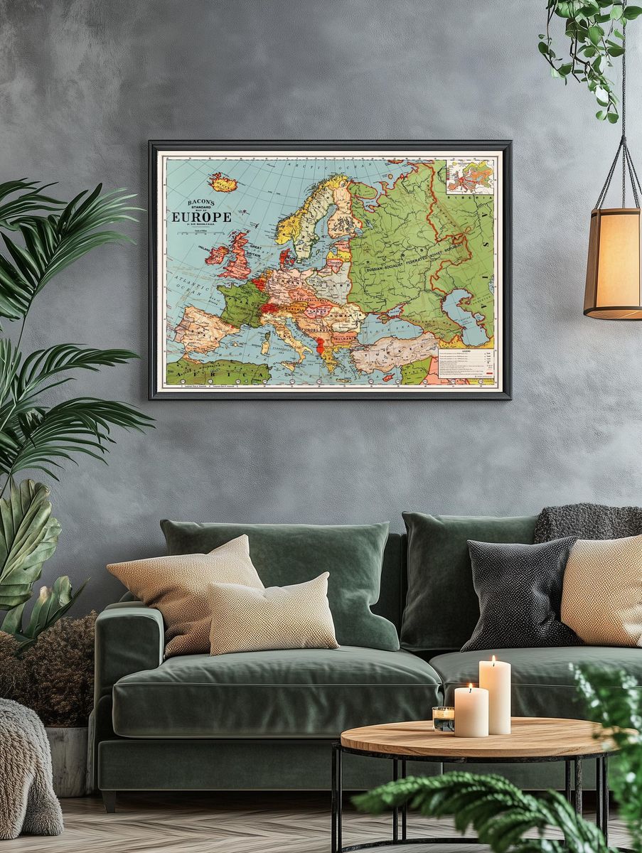 Bacon's standard map Europe George. — room view 4