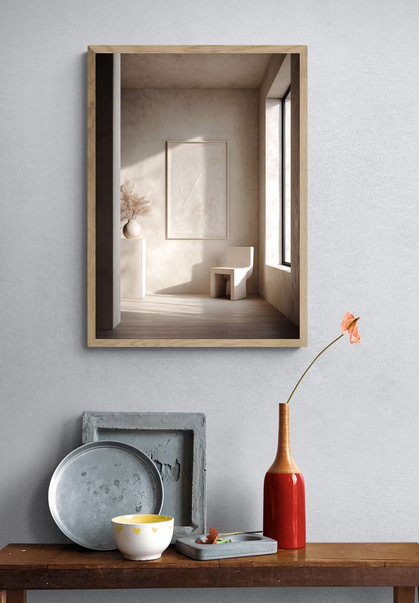Minimalist Abstract Wall Art Poster. — room view 3