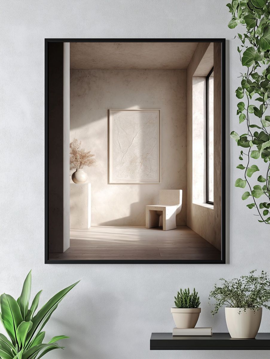Minimalist Abstract Wall Art Poster. — room view 4