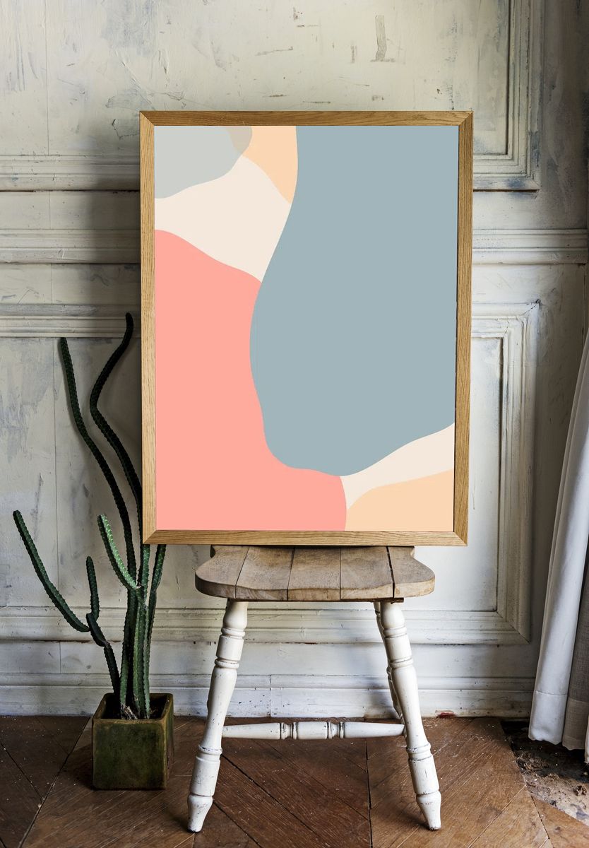 Abstract Shapes — Minimalist Print room preview