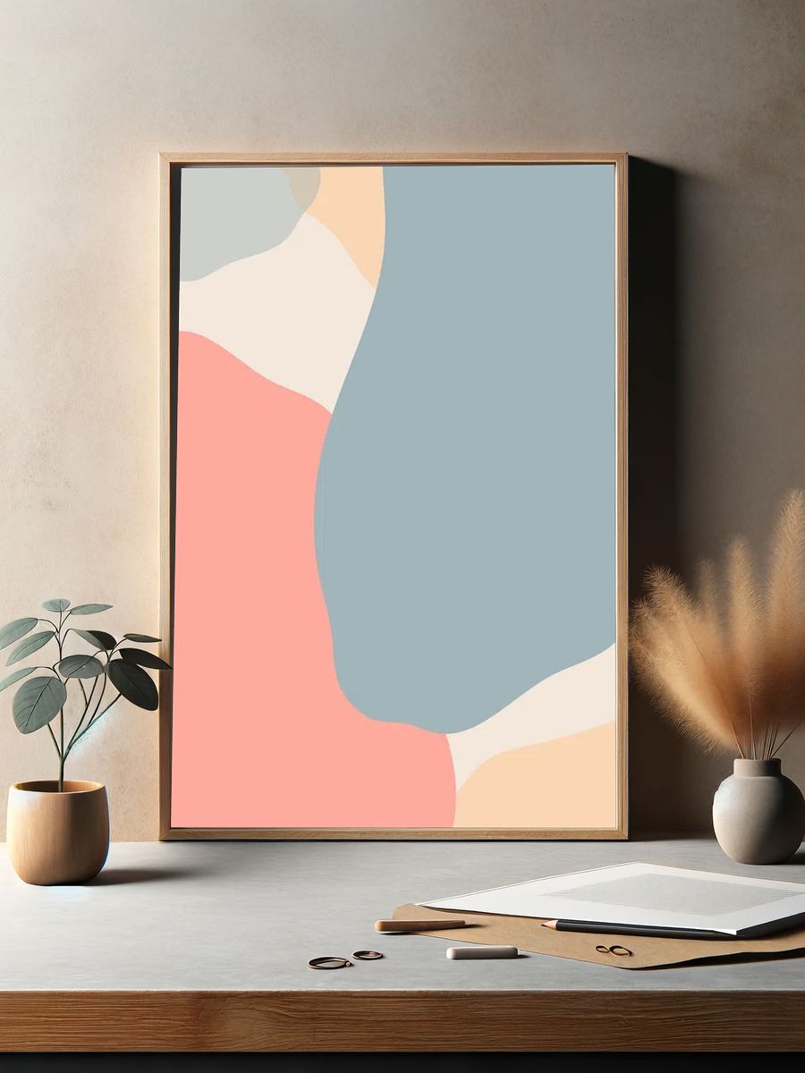 Abstract Shapes — Minimalist Print. — room view 2