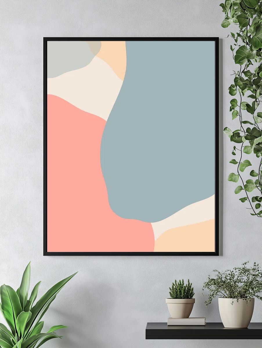 Abstract Shapes — Minimalist Print. — room view 4