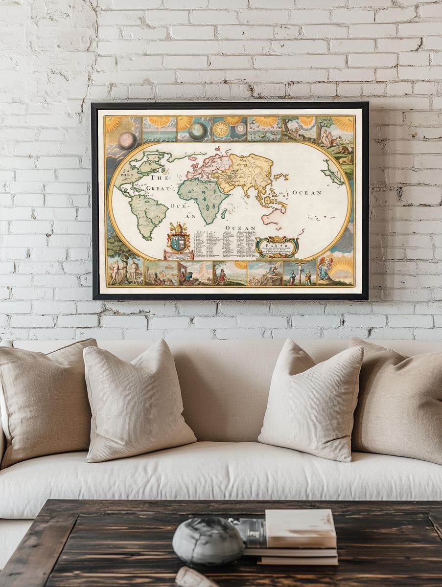 The Great Ocean — Vintage Map Print. room preview