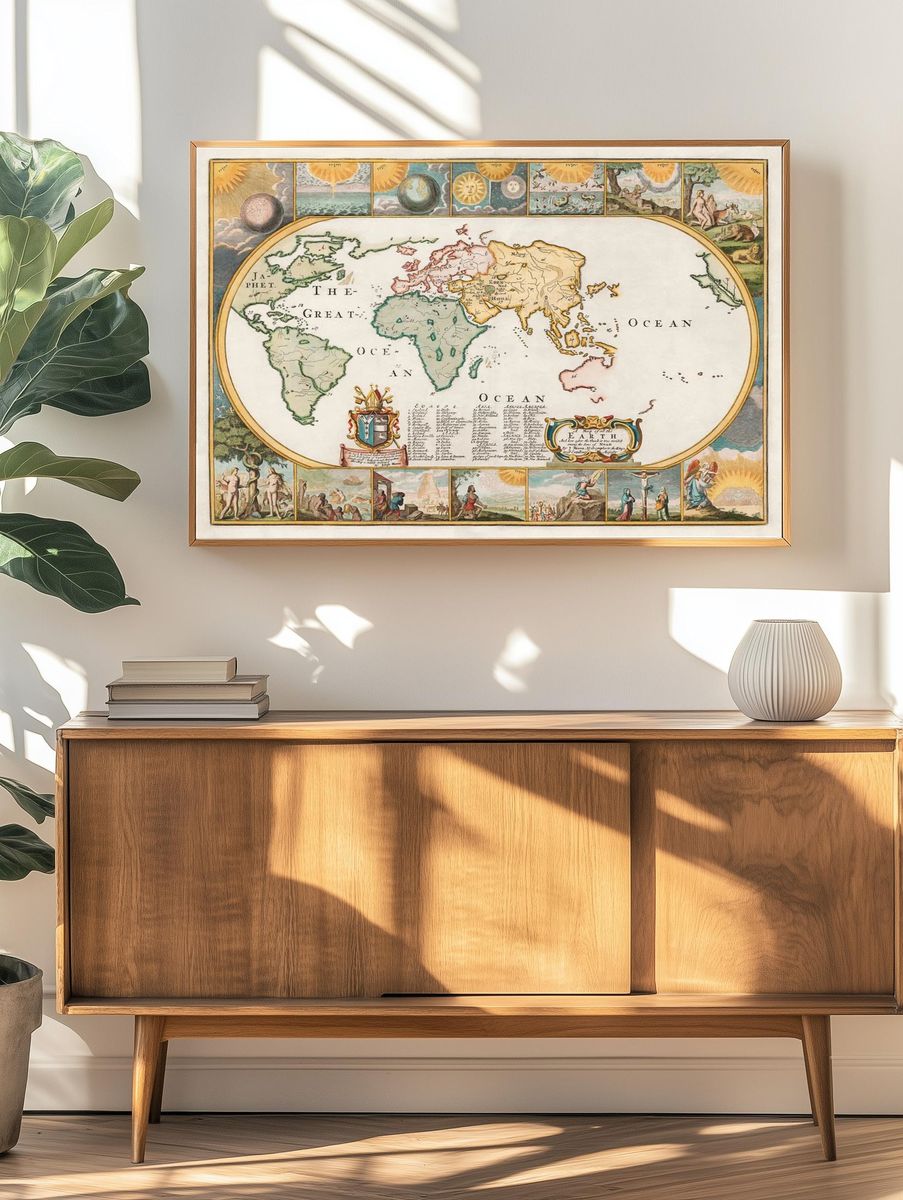 The Great Ocean — Vintage Map Print. — room view 3