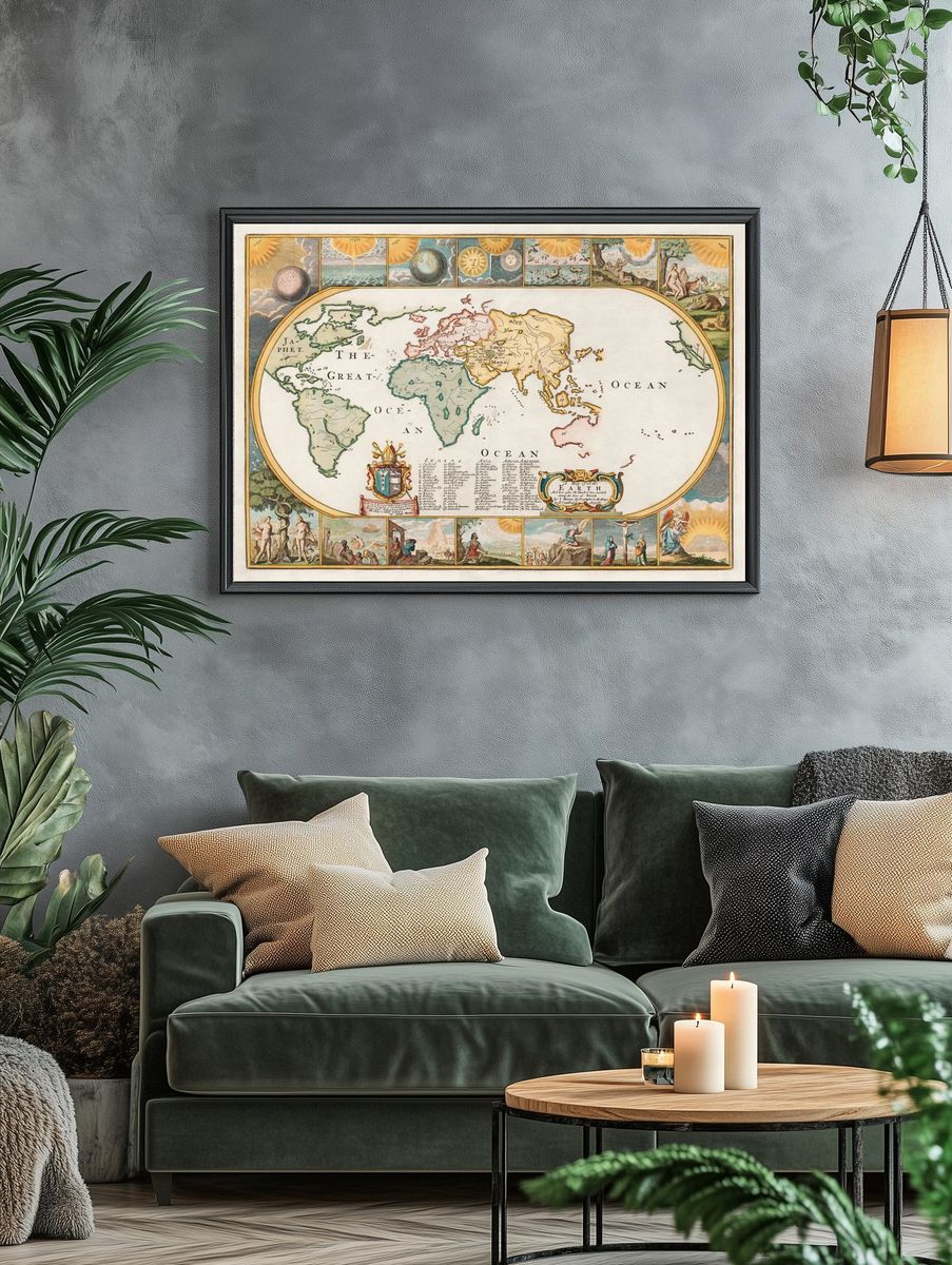 The Great Ocean — Vintage Map Print. — room view 4