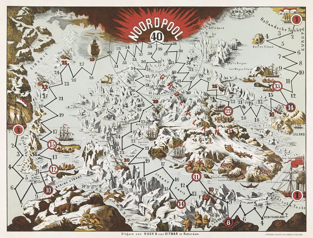 Noordpool (ca. 1869–1907) Nijgh &. poster detail