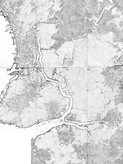Coastal Map Sketch Print.