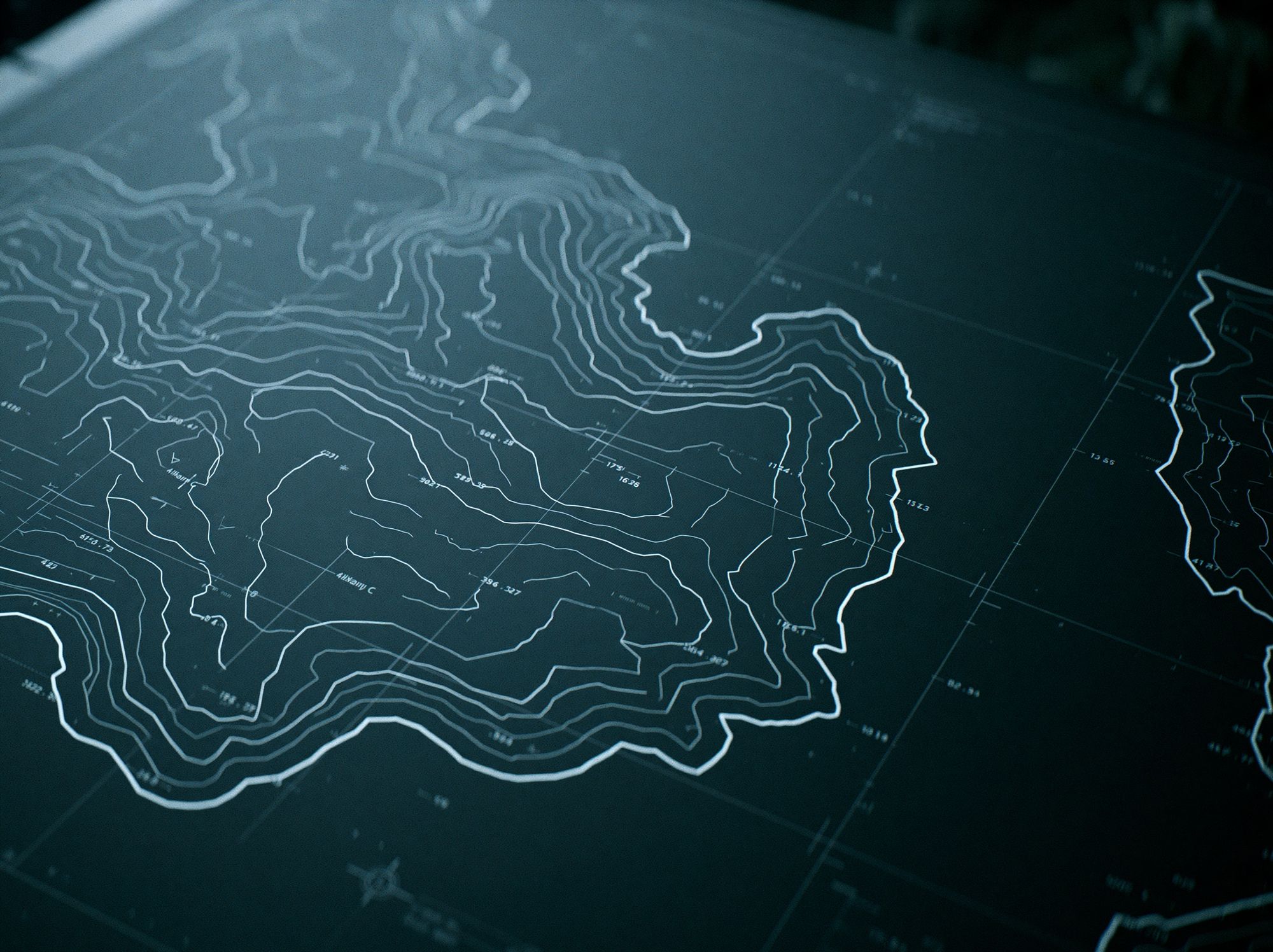 Topographic Map Lines Print. poster — maps-travel art