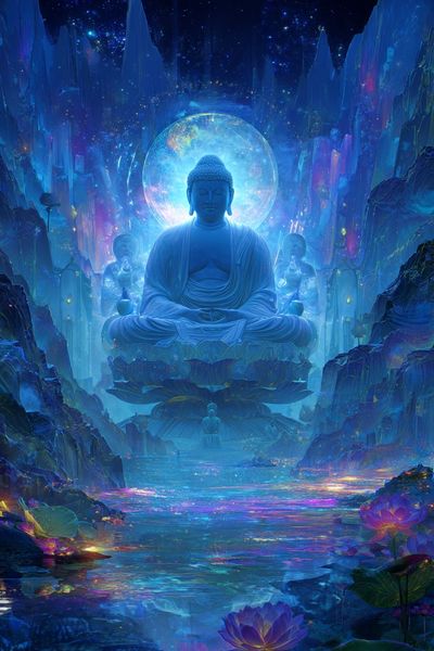 Cosmic Buddha Meditation Print
