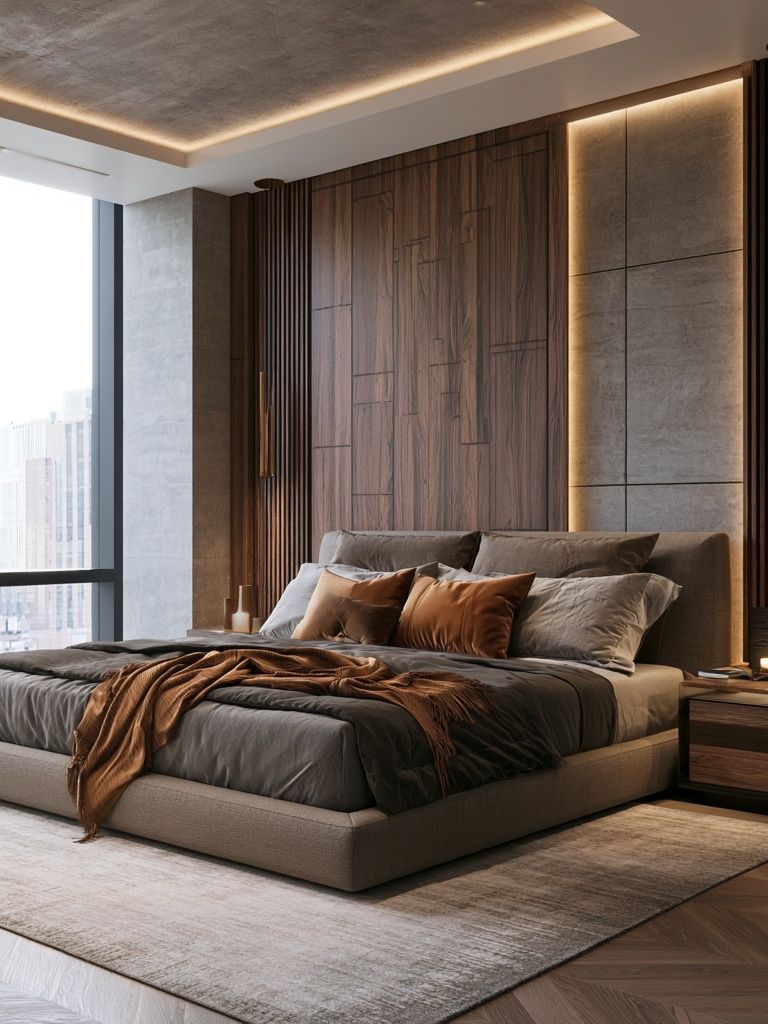 Modern Bedroom Interior Photography Poster. poster — photography art