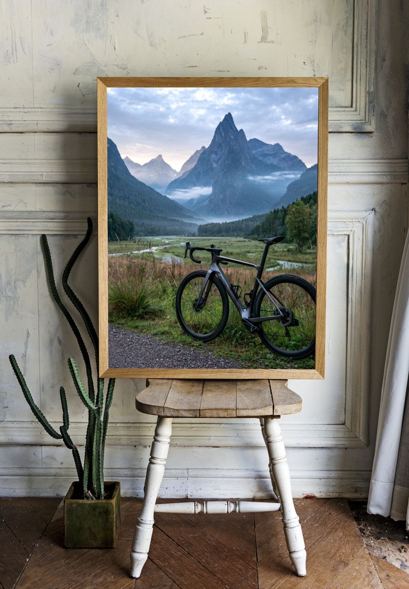 Mountain Bike Valley Landscape Poster. room preview